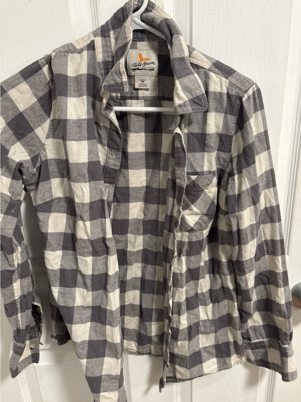 Field & Stream Gray and White Plaid Women's Shirt